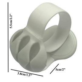 NewFerU Desk Cable Drop Clips Non-Adhesive, Table Cord Stay Holder Weighted, Small Wire Management Clamp Removable, Silicone Tidy Organizer Keeper for Phone Computer Chargers (4 White)