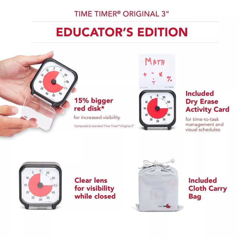 Time Timer 3 inch Visual Timer — 60 Minute Kids