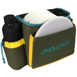 Axiom Discs Cell Disc Golf Starter Bag (Olive/Tropic Blue/Golden Yellow)
