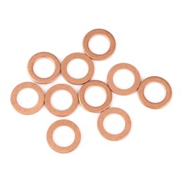 X AUTOHAUX Copper Disc Flat Seal Sealing Ring for Car 10 x 15 x 1.5 mm Pack of 10