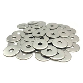 ProRaje Metal Washers M4 Stainless Steel Outer Diameter 16mm | Flat Washer Extra Wide M4 x 16mm | Stainless Steel A2 (V2A/304) Standard NFE 25513 LL | Wood/Metal/Nuts/Bolts