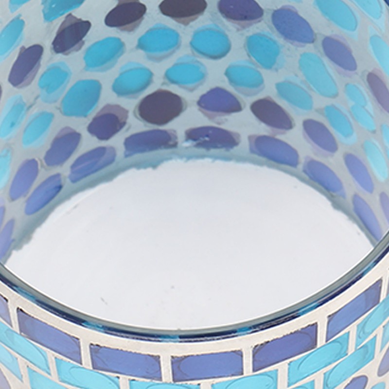 Mosaic Votive Candle Holder Handcrafted Glass Tea Light Holder for