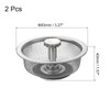 sourcing map 2Pcs Kitchen Sink Drain, Stainless Steel Kitchen Sink