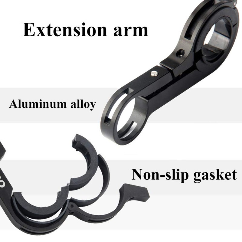 YMWALK Bicycle Handlebar Extender 20cm Aluminum Alloy Clamp Speedometer Headlight
