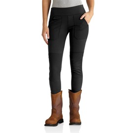 Carhartt Womens Force Fitted Midweight Legging Work Utility Pants, Black, X-Small Tall US