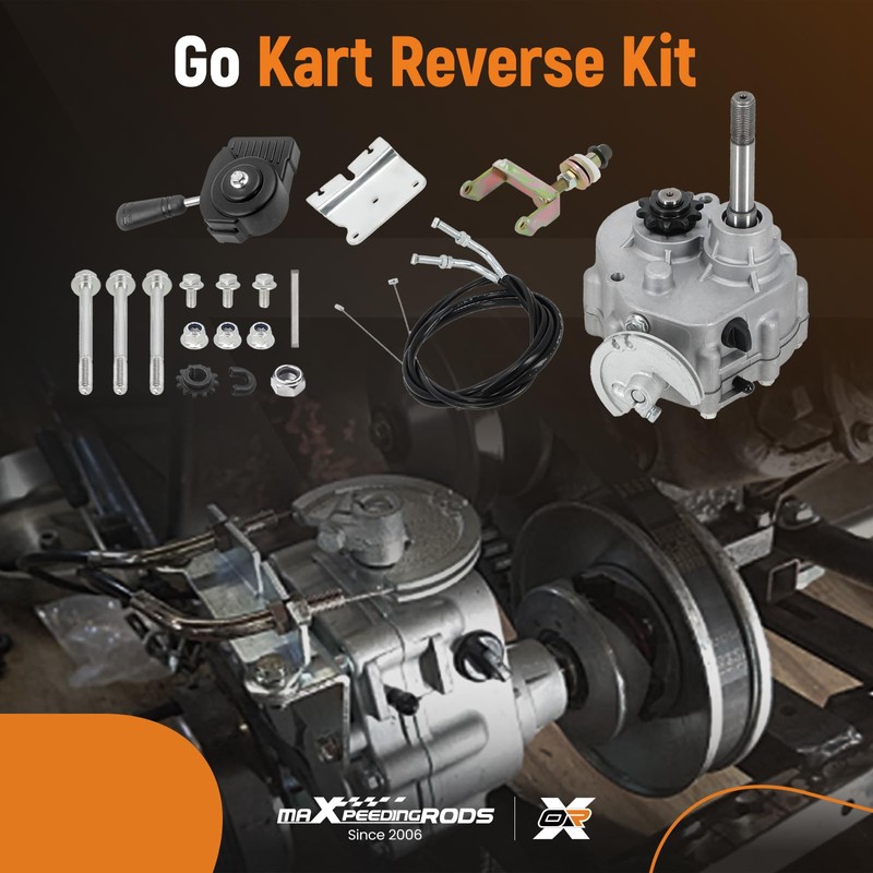 maXpeedingrods Go Kart Forward Reverse Gearbox Kit 212cc for 2HP-13HP