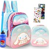 SANRIO Cinnamoroll Backpack with Lunch Box Set - Bundle with