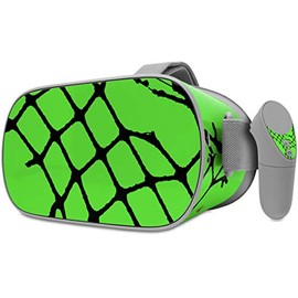 Decal Style Skin Wrap Compatible with Oculus Go Headset - Ripped Fishnets Green (Oculus NOT Included)