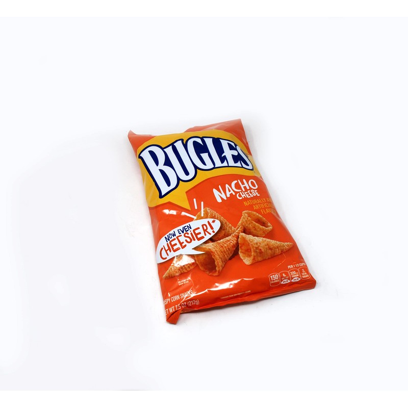 JFS Bugles Nacho Cheese Corn Chips (3 Bags) 7.5 oz