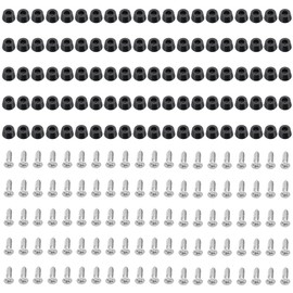 100PCS Rubber Feet, Round Cutting Board Rubber Feet, Non Slip Chopping Board Legs with Screws, Bumper Furniture Table Amplifier Speaker Cabinet Floor Protector Desk Printer Leg Pads D15*12*H8mm