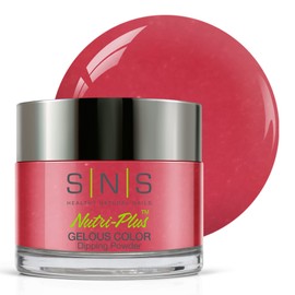 SNS Nail Dip Powder, Gelous Color Dipping Powder - Peony (Pink/Coral, Shimmer) - Long-Lasting Acrylic Nail Color & Polish Lasts 14 Days - Odor-Free & No UV Lamp - 1oz