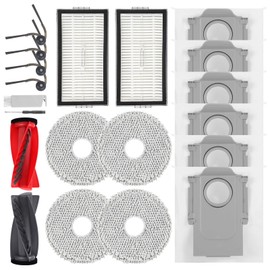 VIEWALL VIEWALL Zubeh?r f1r Roborock Saros 10R Staubsauger,1 Hauptb1rsten,2 HEPA-Filter,6 Staubbeutel,4 Wischt1cher,4 Seitenb1rsten(Schwarz),1 B1rste,1 Schraubendreher,20 pcs Ersatzteilset