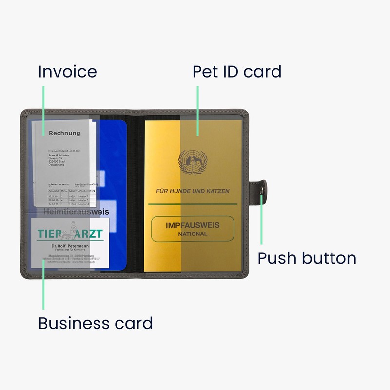 kwmobile Vaccination Certificate Cover for Animals - Protective Cover for
