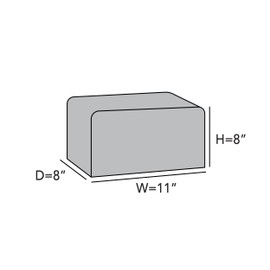 Covermates Keepsakes - Rectangular Appliance Cover - Dust Protection - Stain Resistant - Washable - Appliance Cover-Bronze