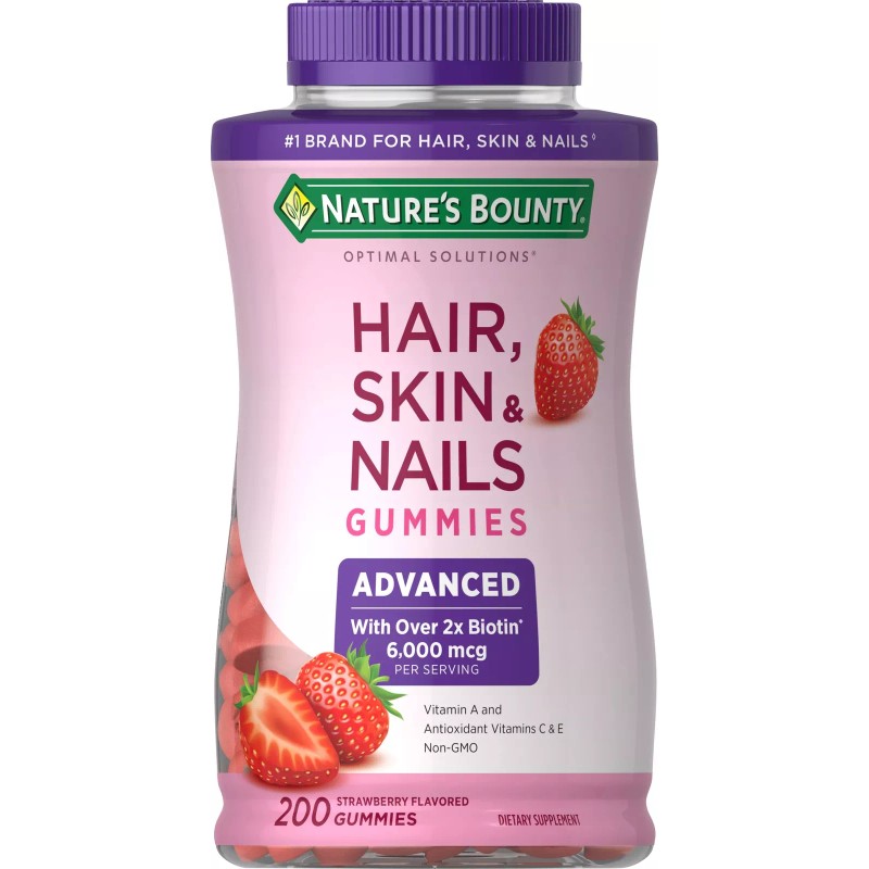 Nature's Bounty Optimal Solutions Advanced Hair, Skin, Nails, 2X Biotin,