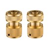 SyiXute Pack of 2 Brass Hose Connectors, Brass Quick Coupling