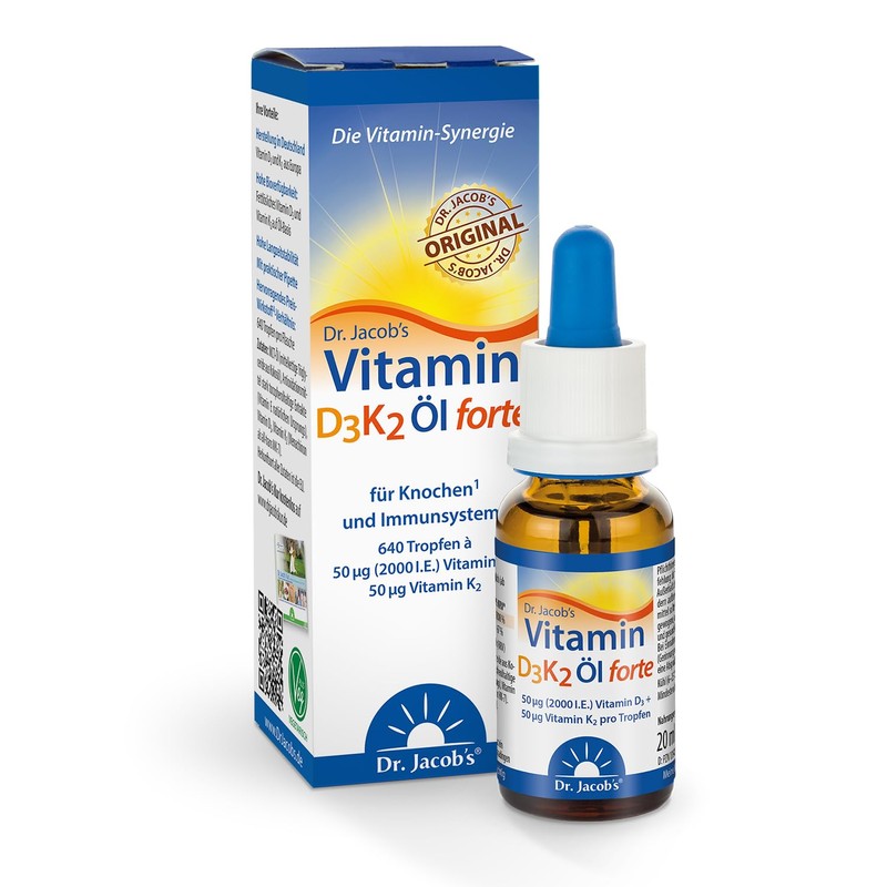 Dr. Jacob's Vitamin D3K2 Oil Forte 20 ml I 50