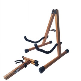 nalu Natural Wood A-shape Guitar Stand