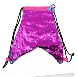 The Toy Network Sequin Mermaid Tail Drawstring Backpack Pink