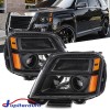 Jupiterauto Pair Black Housing Headlights Assembly For 2010-2015 GMC Terrain