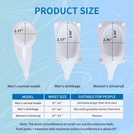 Men’s Wearable Urinal Collector Set, Includes Comfortable Support Pants, 1.2M Flexible Tube, 1000ml & 2000ml Collection Bags (Elderly Men)