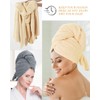 BellaGesundheit Pack of 2 Microfibre Hair Turban with Elastic Band