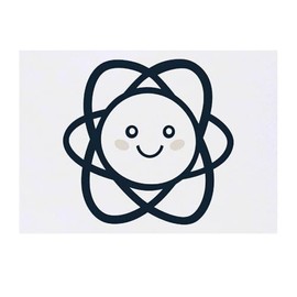 'Baby Atom Logo' Temporary Tattoo - Water Resistant, Skin-Safe, Non-Toxic Transfer (TO00081961)