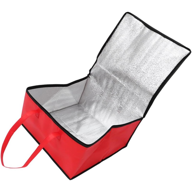Bolsa Térmica Portátil para Alimentos, 35x35x22 CM, Roja