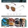 KALIYADI Hexagon Sunglasses For Women Men Polarized, Square Sunglasses For