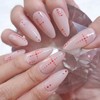 Red Henna Handmade Nail Tips - Short Oval / 레드헤나