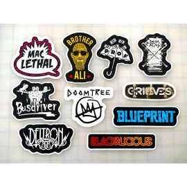 Underground Hip-Hop Vinyl Sticker Lot (10 Pack) SET 4 rap indie hip hop punk