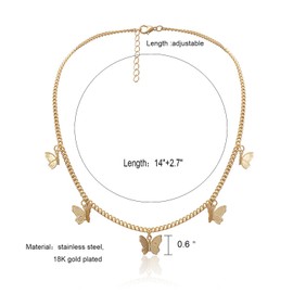 Best Friend Necklaces Butterfly Necklace for Women Matching Heart Necklace for Friends Bff Necklace for 2 Friendship Birthday Gifts