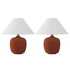 JONATHAN Y JYL5600C-SET2 Delphi 18.25" Minimalist Scandinavian Resin/Iron LED Table