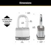 Master Lock M5XTRILF Magnum Heavy Duty Outdoor Padlock with Key,