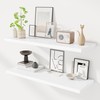 40" Floating Shelves for Wall, 12" Deep Slim White Floating