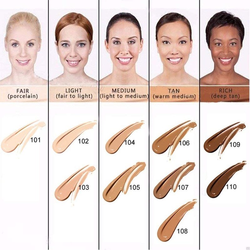 Glamza Phoera Foundation Make-up-Set mit vollständiger Abdeckung – 24h haltbare