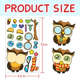 15 Sheets Make Your Own Animal Stickers for Kids Girls Boys Toddlers Create A Face Decal Large Print Pack Custom Waterproof Decals Party Favors Set Craft Sticker Books Supplies
