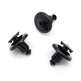 VVO Fasteners- Black Aluminium Underbody Shields & Insulation Panel Fastener Clips for Mazda RX-8, (Pack of 10)