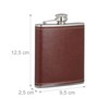 Relaxdays Hip Flask Set of 2, 200 ml, Stainless Steel