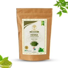 WILD ORGANIC & Pure Herbal Henna Powder/Lawsonia Inermis (Organically Grown) 100 g For Hair Care | Hair Color | No Ppd No Chemicals, No Paraben 100gm