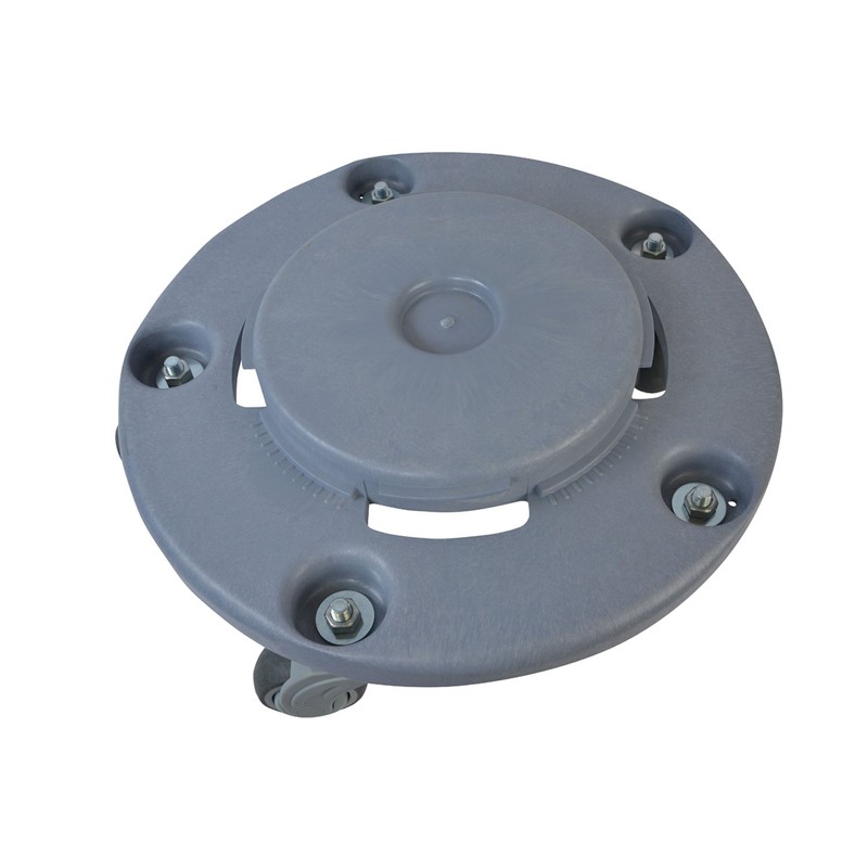 Janico 1041 Quiet Trash Can Dolly, Non Marking Casters, Round,