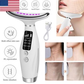 Hailicare 7 in 1 LED Face Massager Skin Tightening Anti-Wrinkle Neck Lifting Beauty Device