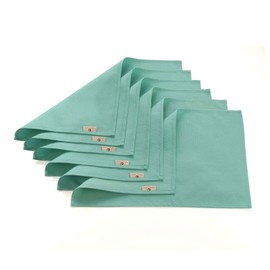 Vivi Idee® Set of 6 Place Mats 100% Cotton Place Mats Fabric Washable Hand Sewn 52 x 33 cm (Mint Blue, 6 Pieces)