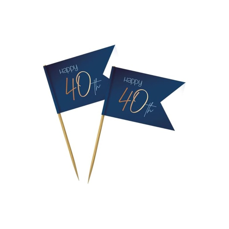 Folat 66840 Party Pickers Elegant 40 Years Pack of 36,