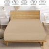 Beige king size fitted sheets Non-iron, Soft, Plain 200TC polycotton