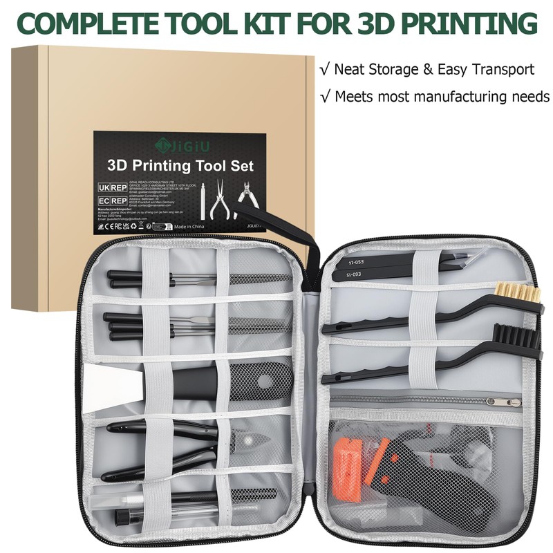 Complete 3D Printer Tools Kit for Printer Maintenance Trimming Detail
