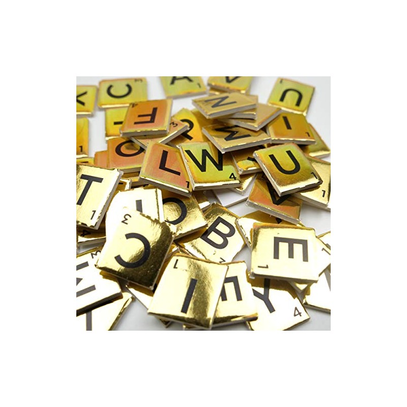 Dovecraft DCBS263 Essentials Mini Metallic Letter Tiles Gold, Multi, one
