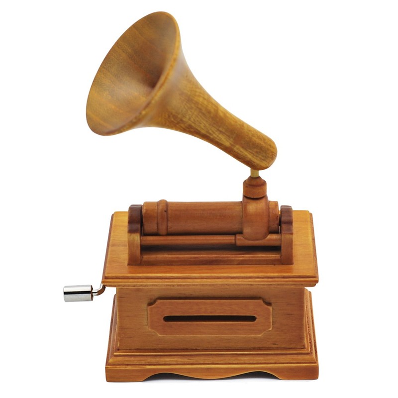 Music Box Wooden Gramophone Make Your Own Song with Wingo