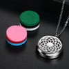 Mens Womens Hollow Camellia Charm Essential Aromatherapy Oil Diffuser Locket