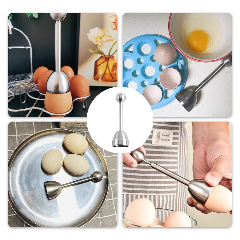 Egg Header, Egg Holder, Egg Shell Opener, Egg Shatter, Stainless